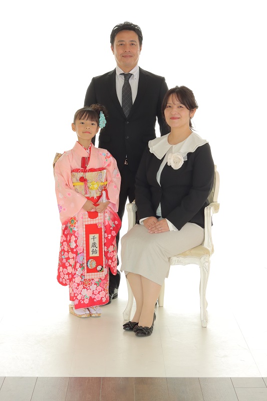 七五三家族写真