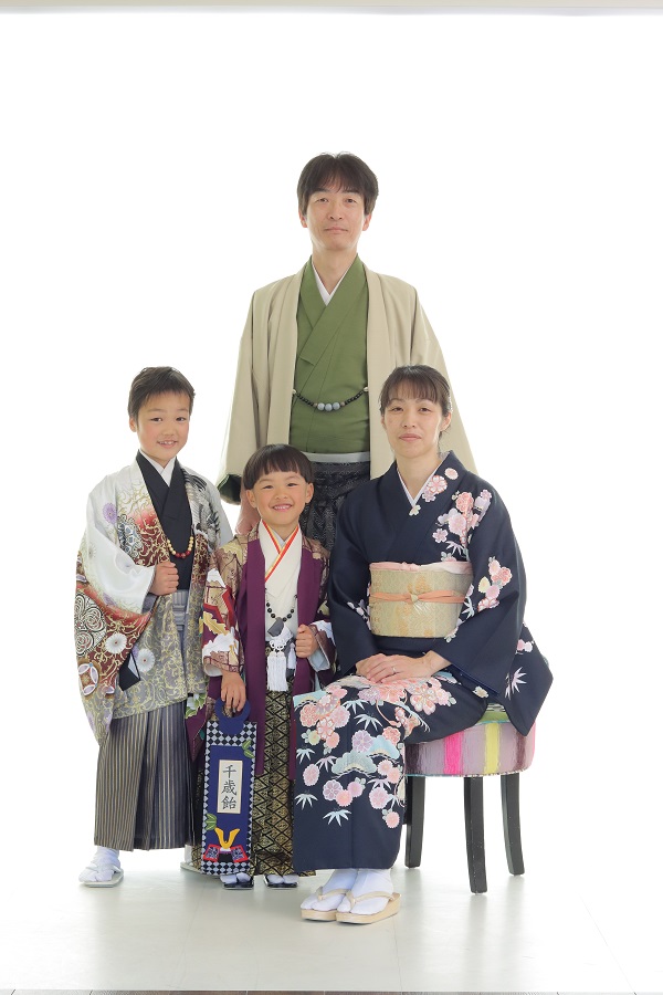 七五三家族写真